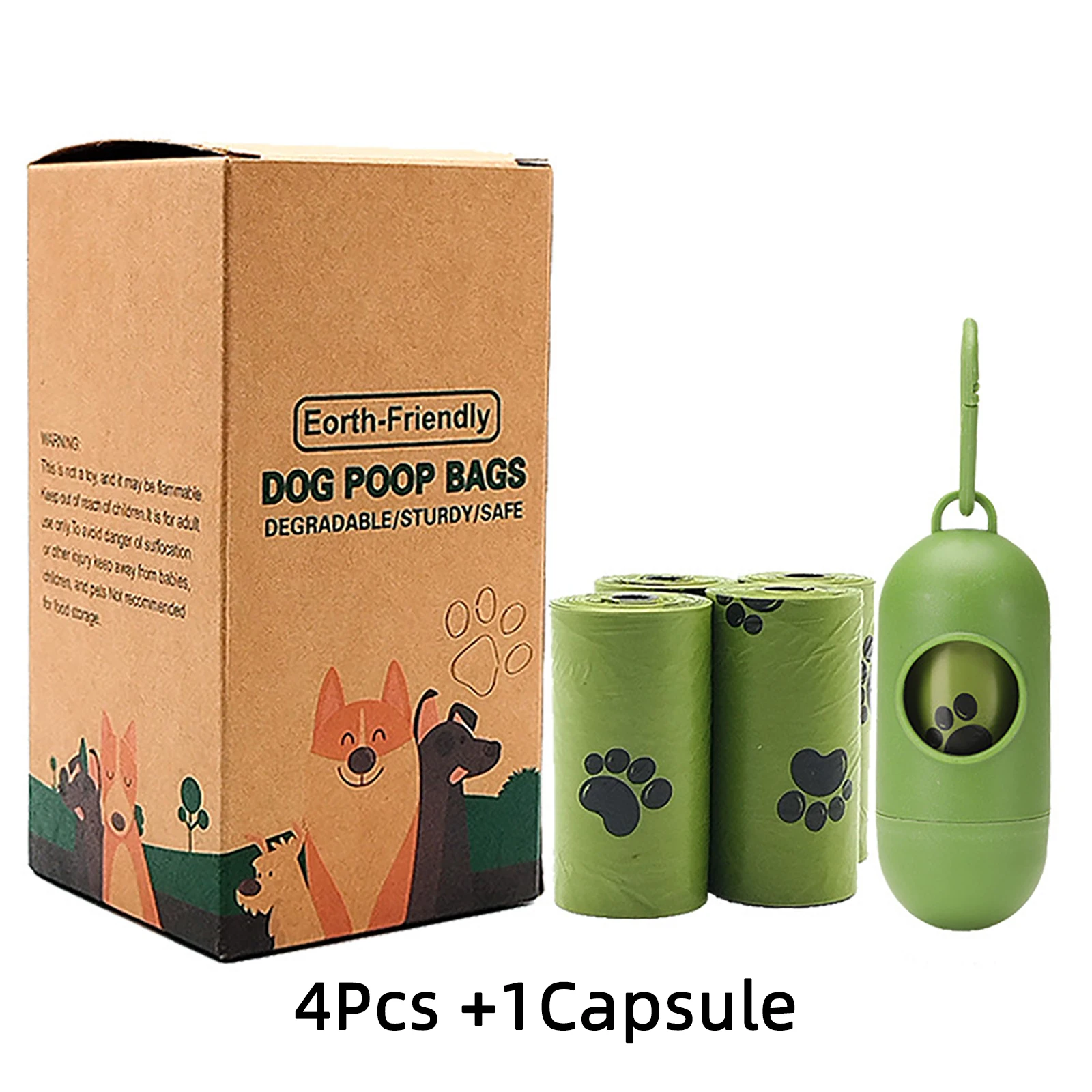 

4/8/10 Rolls Pet Biodegradable Trash Bag Dog Poop Bags Bulk Scented Poop Bag Degradable Cat Waste Bags Dog Poop Dispenser