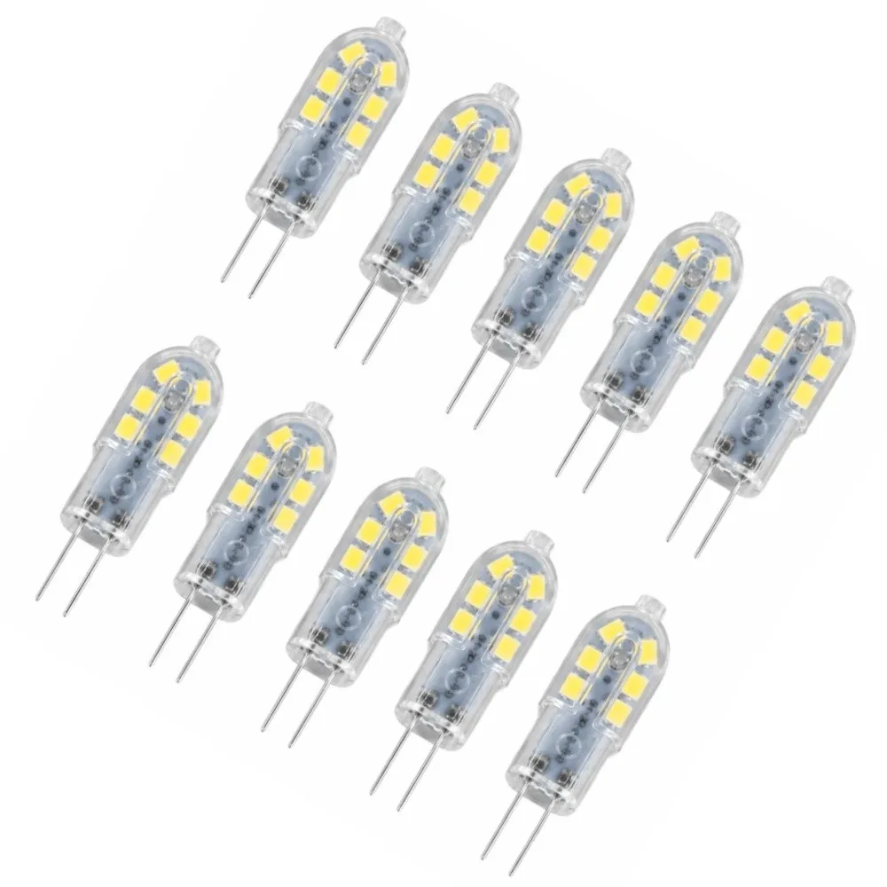 10 Pack Bright G4 LED Bulbs Bi Pin Base Dimmable Brightness LED Bulb Lights 360° Bean Angle 150LM Light Bulbs Bedroom