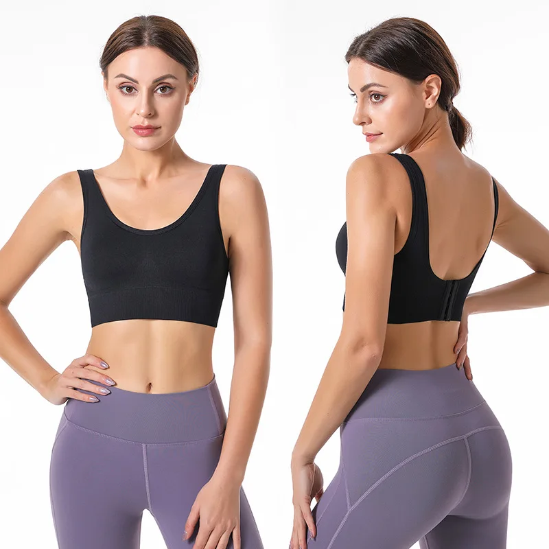 Women Sexy Crop Tops Bra Tube Top Female Sportwear Sleeveless Seamless Sports Bra Crop Camis Top Tee Solid Color Top Tank
