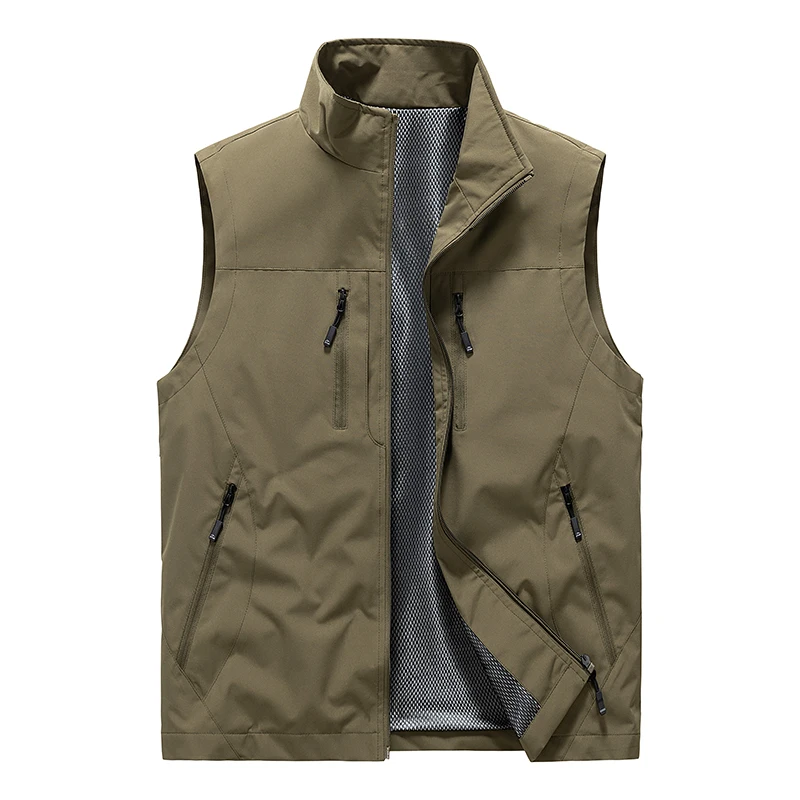 Outdoor Quick-drying Vest for Men, Windproof and Waterproof, Multi-pocket Thin Work Vest Vest