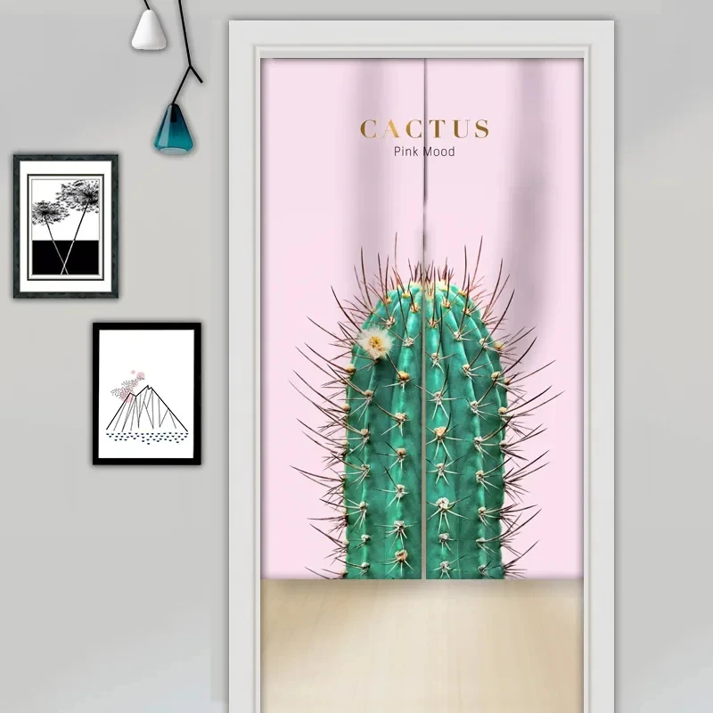 VIKAMA Nordic Potted Plant Noren Door Curtain, 6 Designs, Doorway Decor for Bedroom Living Room Kitchen
