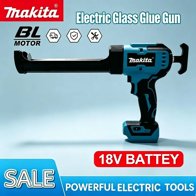 

Makita Wireless Electric Glass Glue Sealant Gun Perfect for Glass Adhesive & Filling Glass Doors,Windows,Sewing Applications