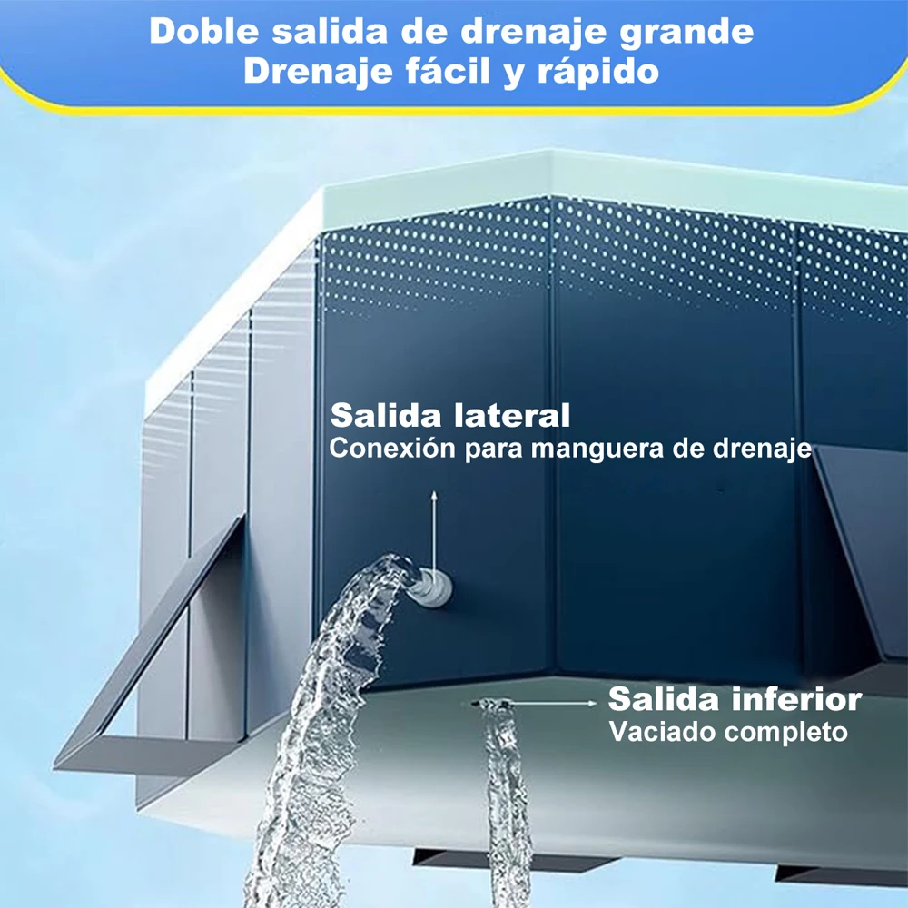 حمام سباحة قابل للطي في الهواء الطلق، حمام سباحة كبير، حفلة مائية صيفية، حمام سباحة غير قابل للنفخ، حمام سباحة عائلي للحديقة الخارجية #6