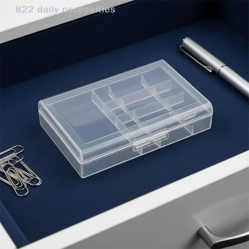 convenient1Pcs Transparent Plastic Battery And Universal AA Battery Storage Box 4-in-1 Charging Cable Organizer Case