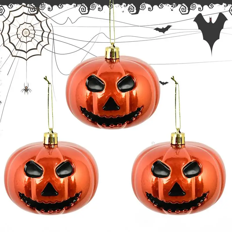 Halloween Hangings Pumpkin Ornaments Vintage Halloween Hangings Pendants 3PCS Spooky Halloween Ornaments Scary Halloween