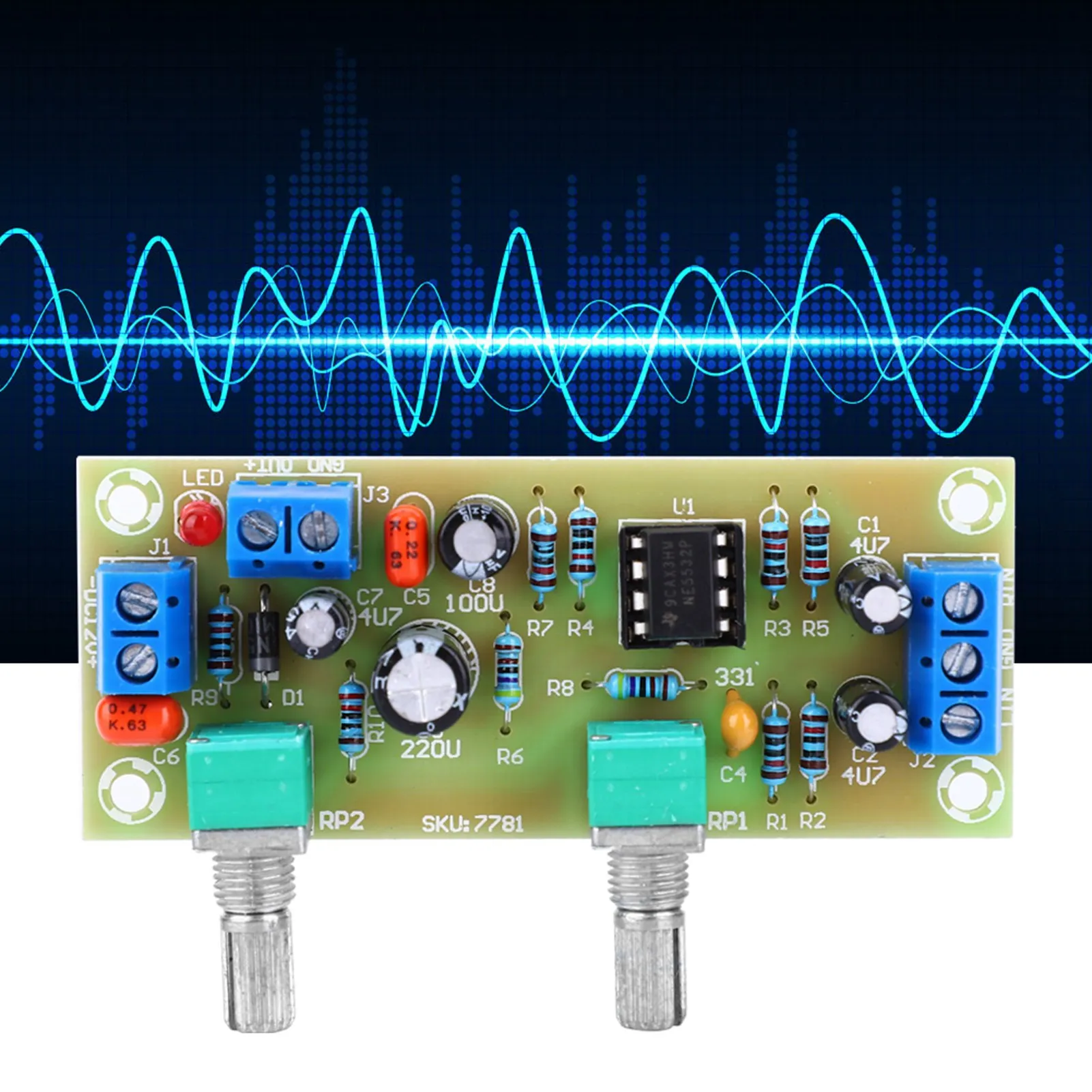 Fiberglass Board High Quality Low Pass Filter Subwoofer Volume Control Preamp Board Module DC12V NE5532 Printed Circuit Board