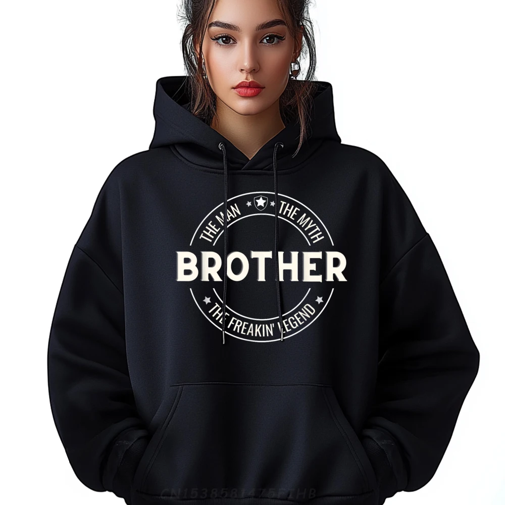 

Funny Mens Sweatshrt Brother The Man The Myth Graphic Hoodies Round Neck Long Sleeve Outdoor Hoodies Autumn