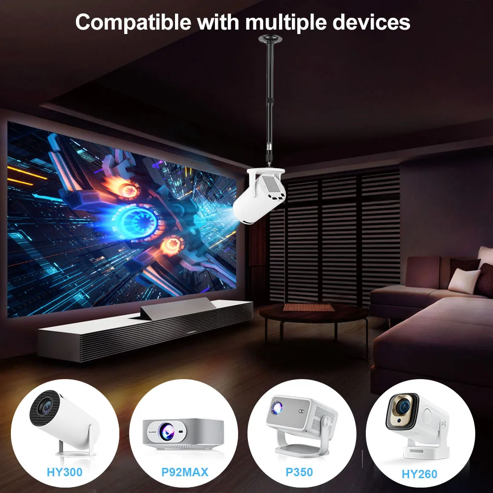 Salange Projector Stand Universal Ceiling Bracket Wall Mount for XGIMI HY320 P92MAX DLP HY300Pro Beamer Surveillance Camera