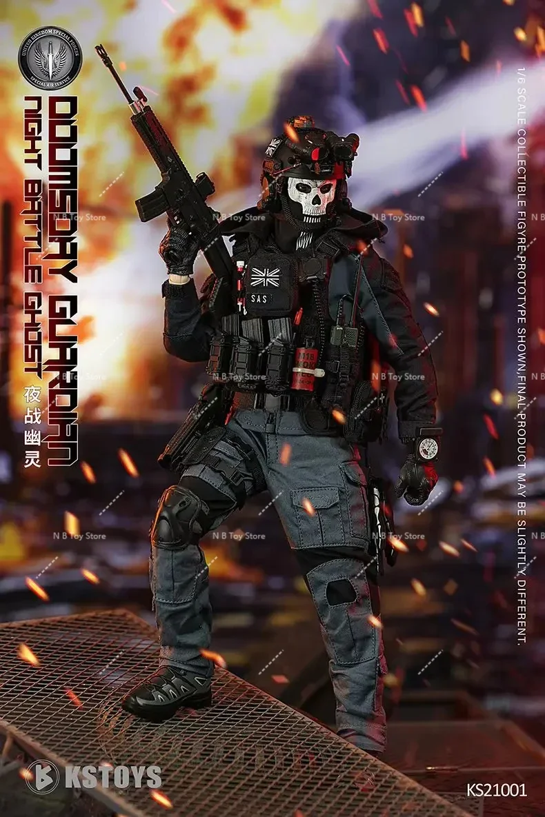 FLAGSET KSTOYS KS21001 1/6 ruchoma nocna bitwa duch wojskowa figurka delikatne detale projekt 12 "modely zabawek