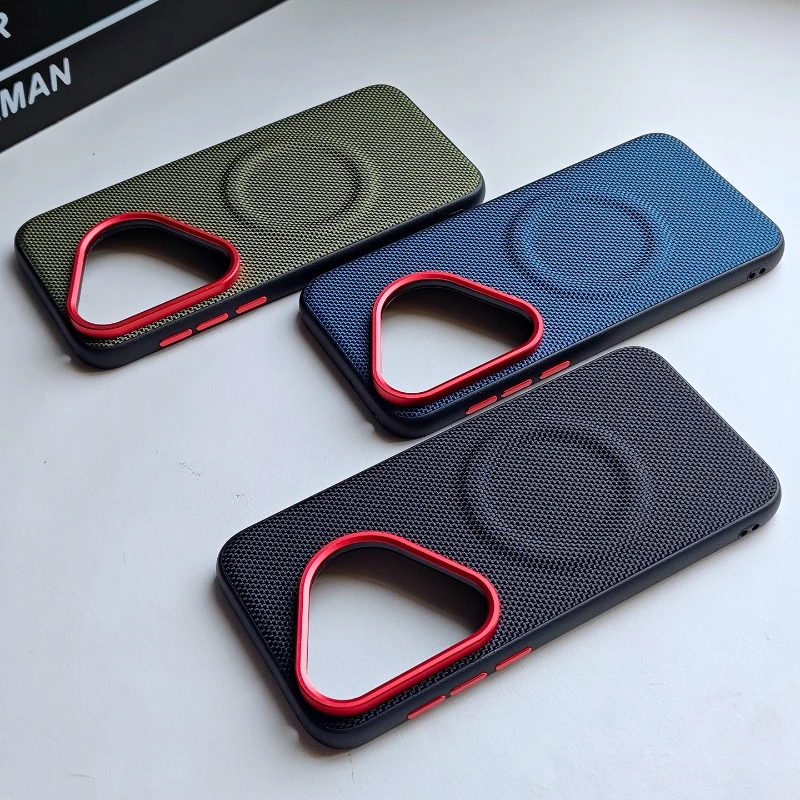 

Case For Huawei Pura 70 80 Pro Plus 70 80 Ultra Magnetic Magnets Nylon Woven Matte Leather Cover Protective Hard Back Bumpers