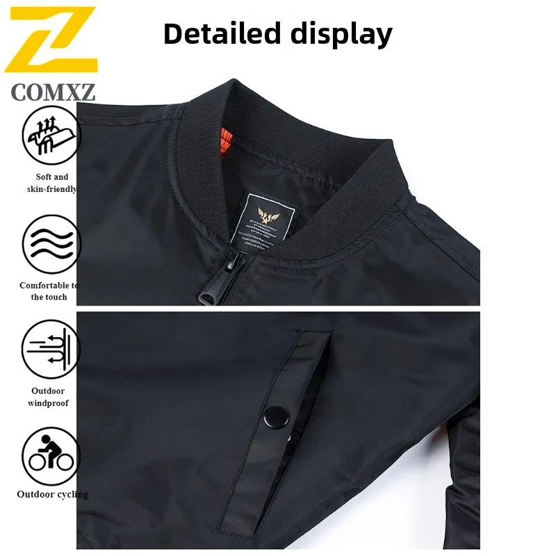 COMXZ Mannen Tactische Outdoor Utility Jas MA-1 Bomber Militaire Vlucht Waterdicht Winddicht Baseball Mouw Lente Herfst Jas