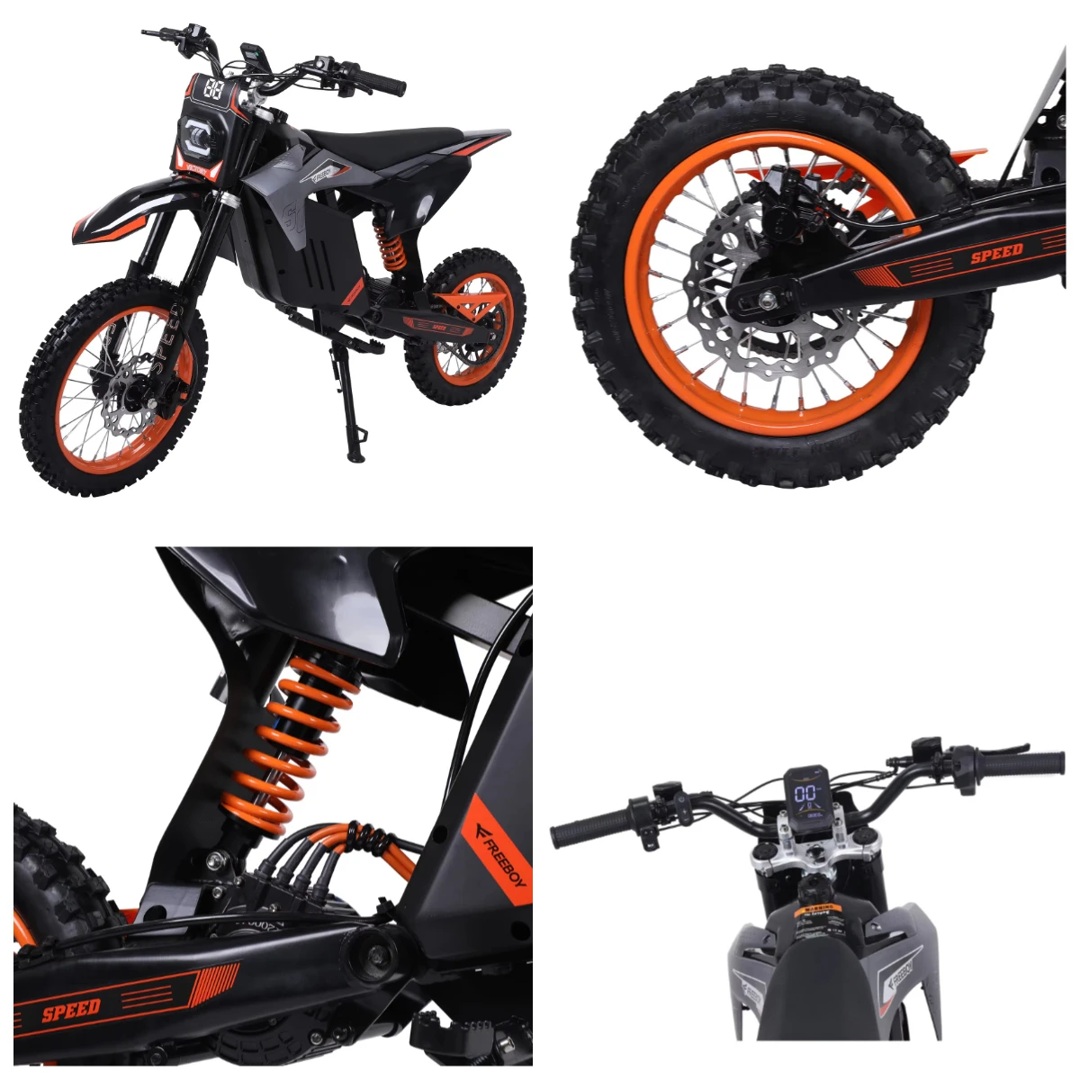 

Электрический внедорожный мотоцикл с железной рамой, 3000 Вт, 48В 30Ач, запас хода 50 км, скорость 55 км/ч, нагрузка до 150 кг, в наличии на складе в ЕС