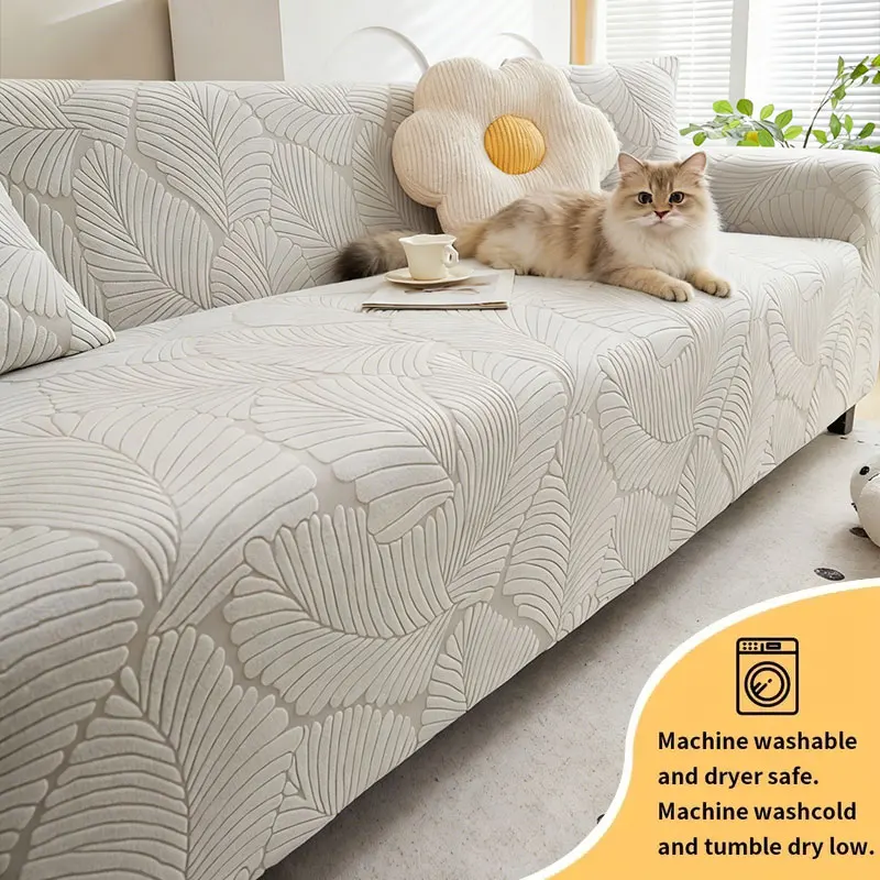 1PC-Four season universal sofa cover suitable for pet raising families, breathable, elastic, and machine washable sofa cover