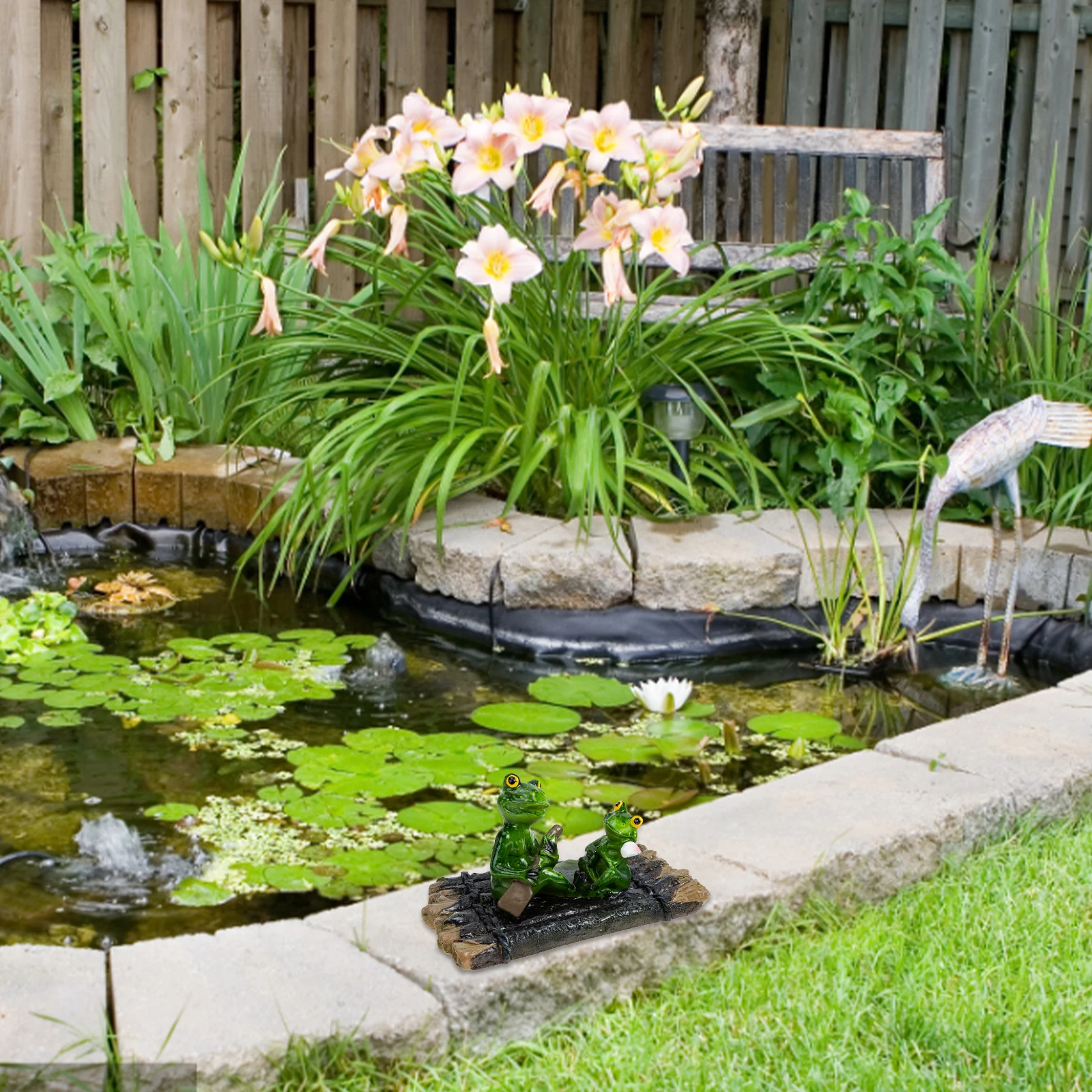 

Creative Resin Water Frogs Garden Decoration Floating Frog Sculpture Pool Ornament Animal Craft Frogs Statue Resin Craft Decor