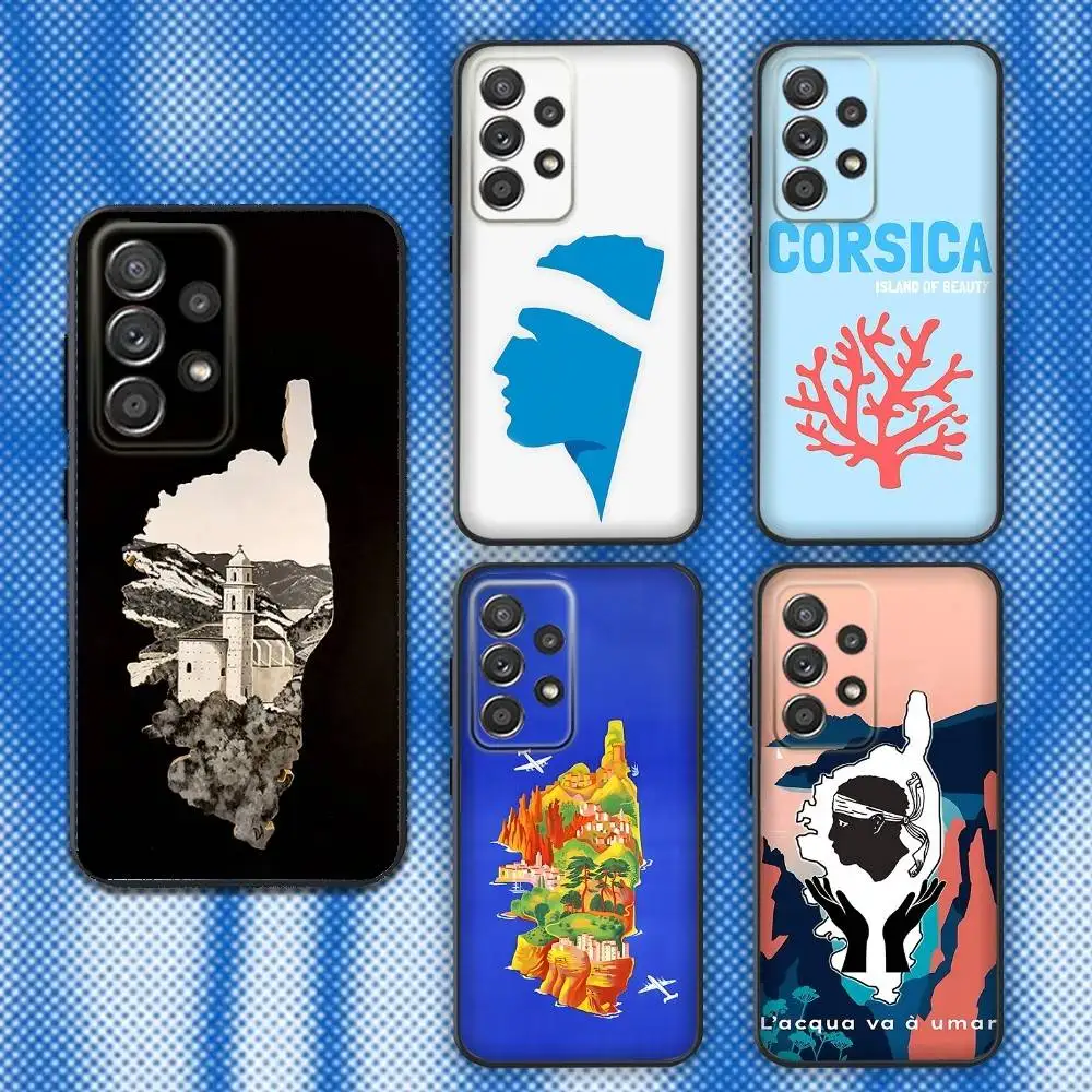 

Corse Corsica Phone Case For Samsung S25,S24,S21,S22,S23,S30,Ultra,S20,Plus,Fe,Lite,Note,10,9,5G Black Cover