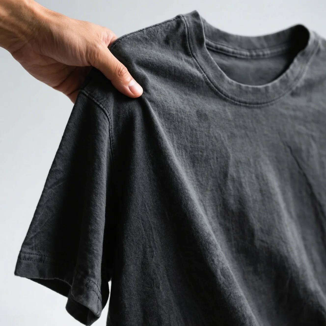 

Retro American Style Heavyweight Solid Color Short Sleeve T-shirt Men Women Summer Street Trendy Washed Old Oversized Casual Top