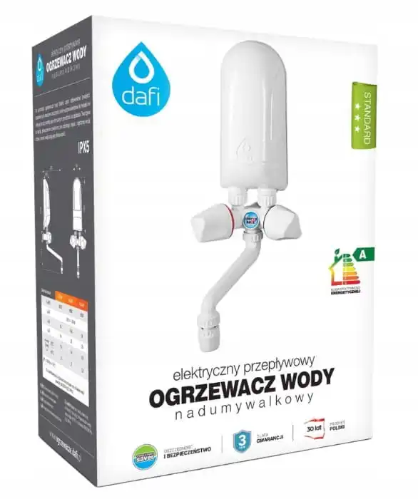 Chauffe-eau à flux à batterie blanche 4,5 kw