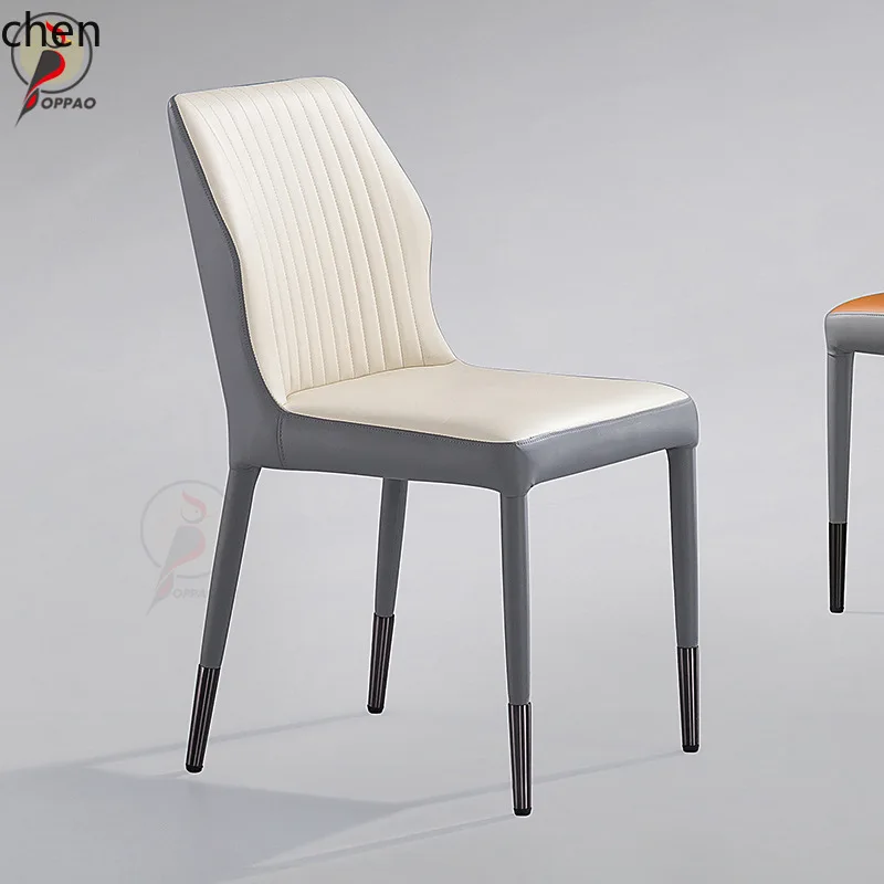 YFY Light Luxury Chair Iron Dining Chair Home Modern Simple Dining Table Chair Hotel Backrest European Style High-end Premium