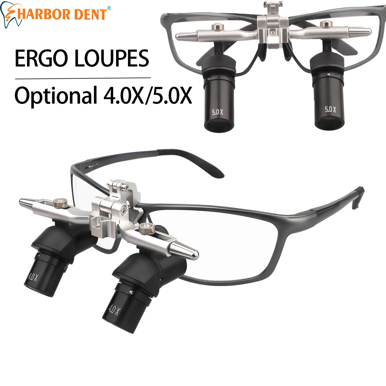 

4X/5X Magnifier Dental 48 ° Ergo Optical Loupes For Oral Surgery Prevent Bending And Lowering The Head Dentistry Instrument