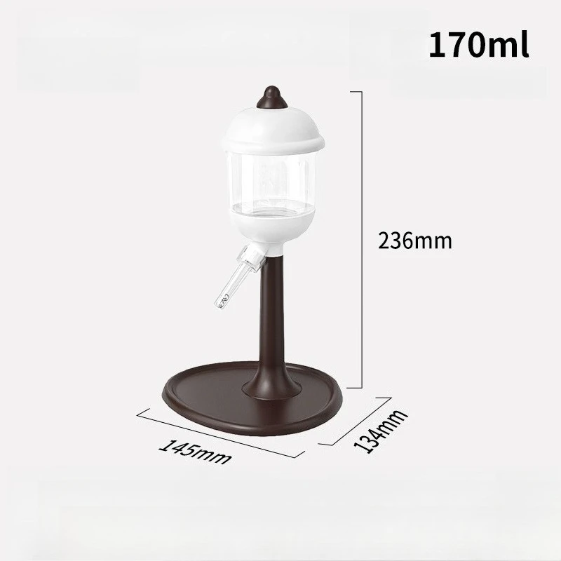 LED مصباح الشارع زجاجة ماء الهامستر مع فوهة كروية متوهجة تصميم مستقر مكافحة تلميح قاعدة ليلة المغذية ديكور الحيوانات الأليفة الصغيرة الموئل