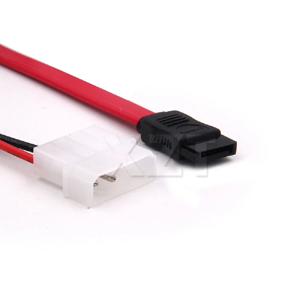 30cm Slimline SATA Cables SATA Power Cable to Molex Slim SATA 13 Pin(7P+6P) To 7pin + Power Cable1FT/12INCH for Hard Drive Cable