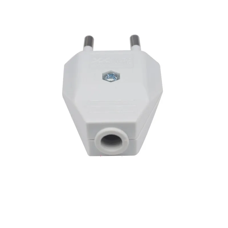 EU Power Supply Single Plug 250V 2.5A 2-pin Male Plug Screw Fixed Can Be Wired With Two Poles For Diy Wires E4
