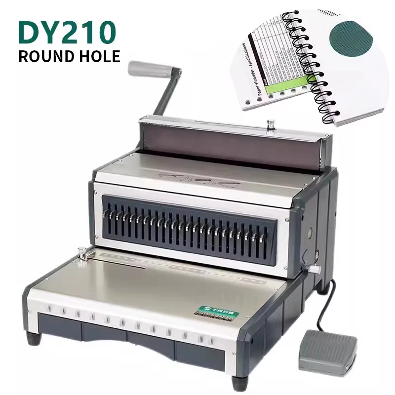 Electric coil binding machine 2:1 electric iron ring thickening bookbinding machine double line desk calendar contract