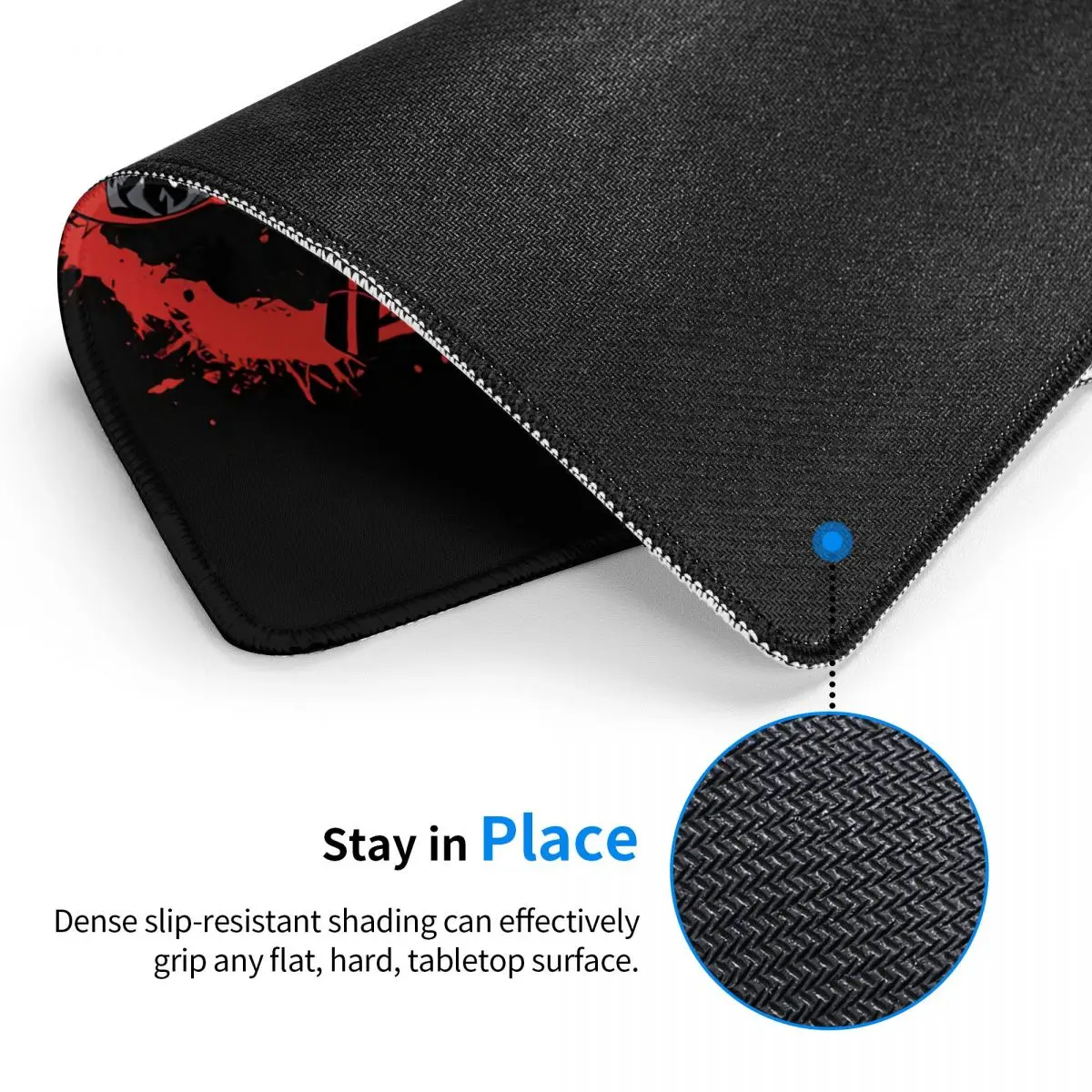 Custom Deadpool Anime Laptop Mouse Pad Waterproof Mousepad with Stitched Edges Anti-Slip Rubber Mouse Mat for Gamer