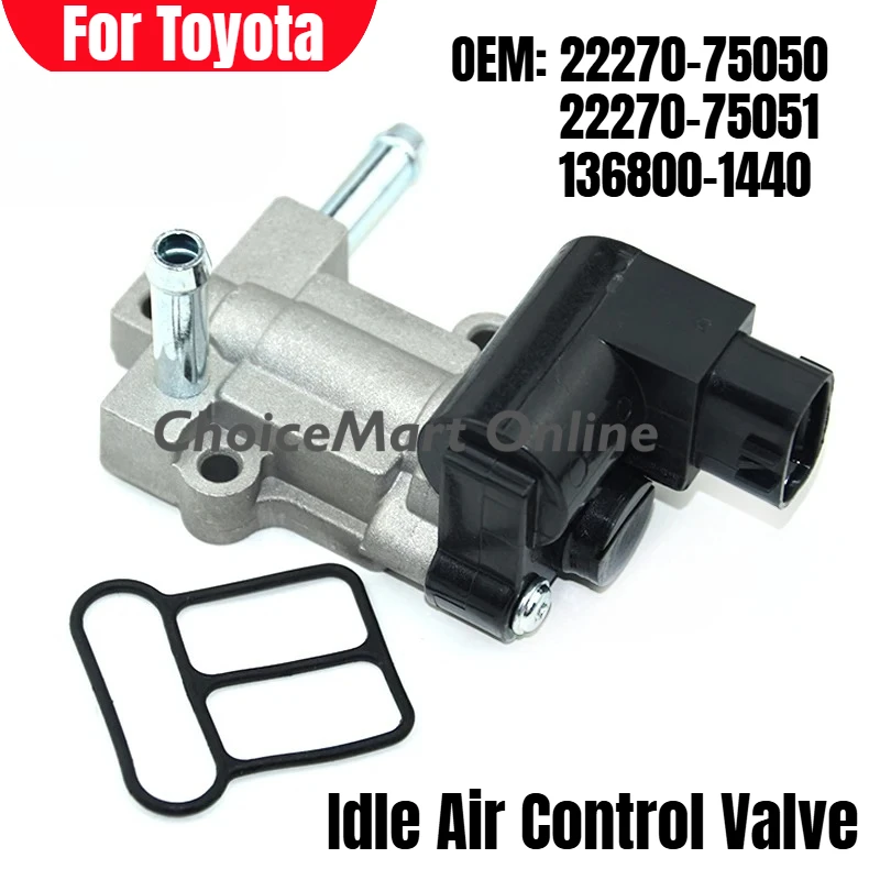

22270-75050 136800-1440 New Idle Air Control Valve for Toyota Tacoma 2.4L 2.7L 2000-2004 2227075050 22270-75051 AC526 2227075051