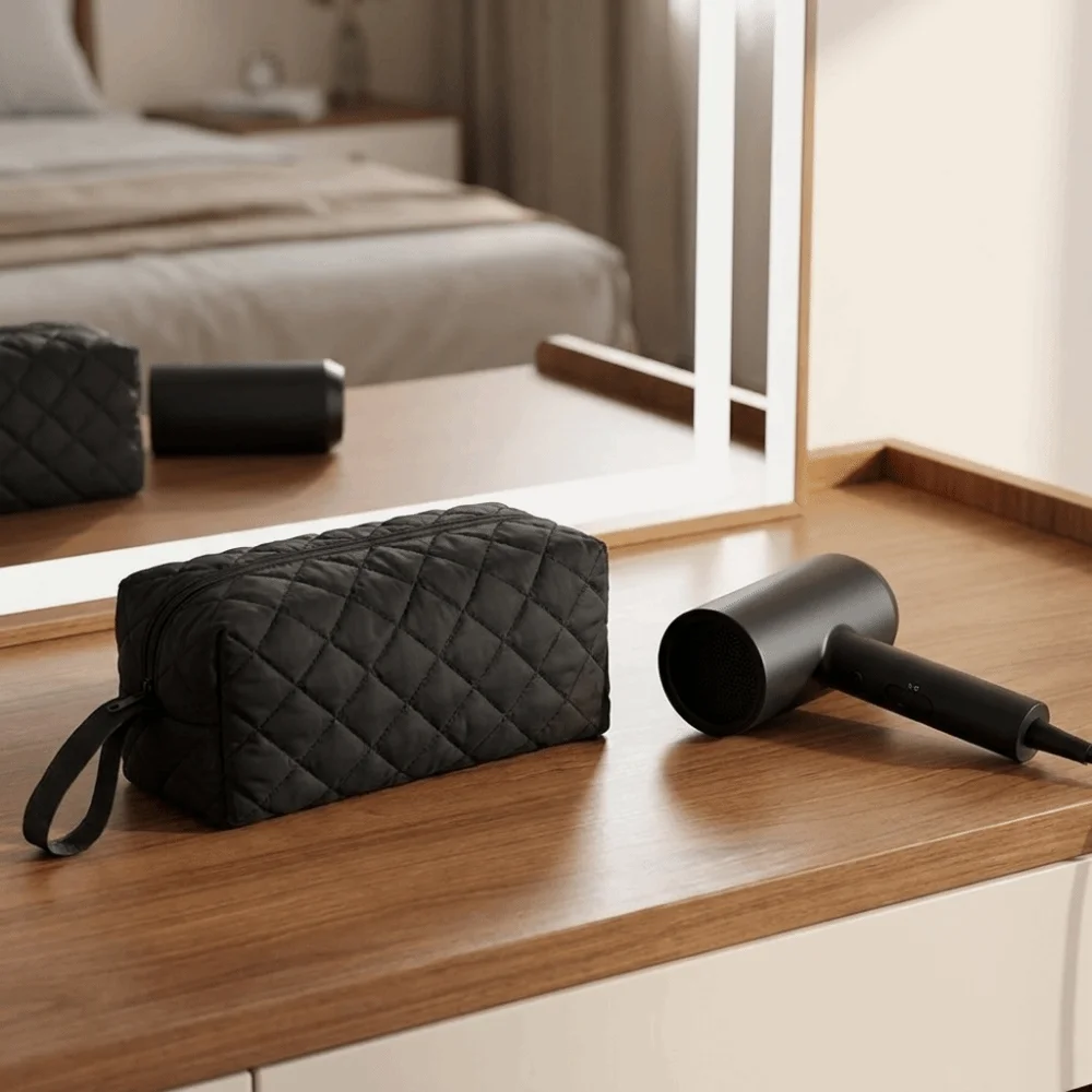 Soft Hair Dryer Storage Bag Large Capacity Dust-proof Hair Dryer Case Protective Handheld Curling Iron Carrying Case Women