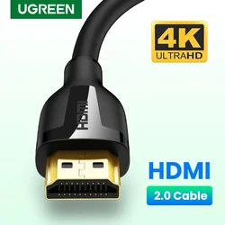 Ugreen kabel HDMI kabel 4K 2.0 do Apple TV PS4 przejściówka kabel HDMI do HDMI 60Hz kabel Audio wideo Cabo kabel HDMI 4K