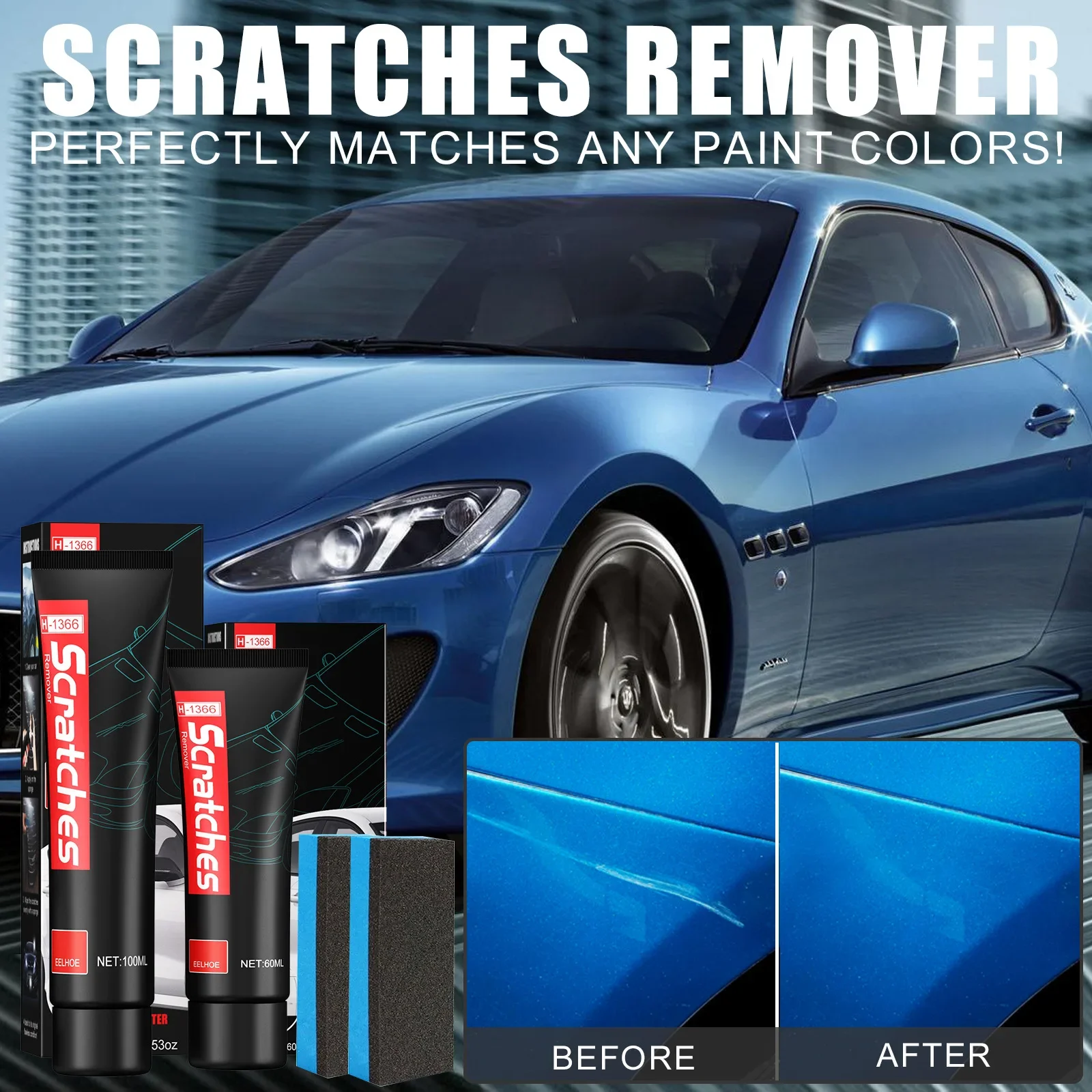 

Car Scratch Remover Polishing Grinding Compound Wax Scrach Remover Body Repair Paint Care Anti-oxidation Car Paint Repair Tool