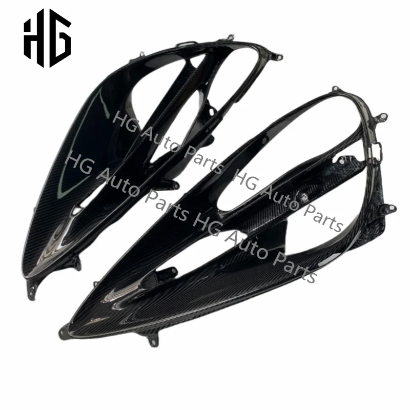 OEM Style Carbon Fiber Front Headlights Frame Cover Lampshades Lamp Shell Caps For McLaren 720S Coupe Auto Head Lamp Cover Parts