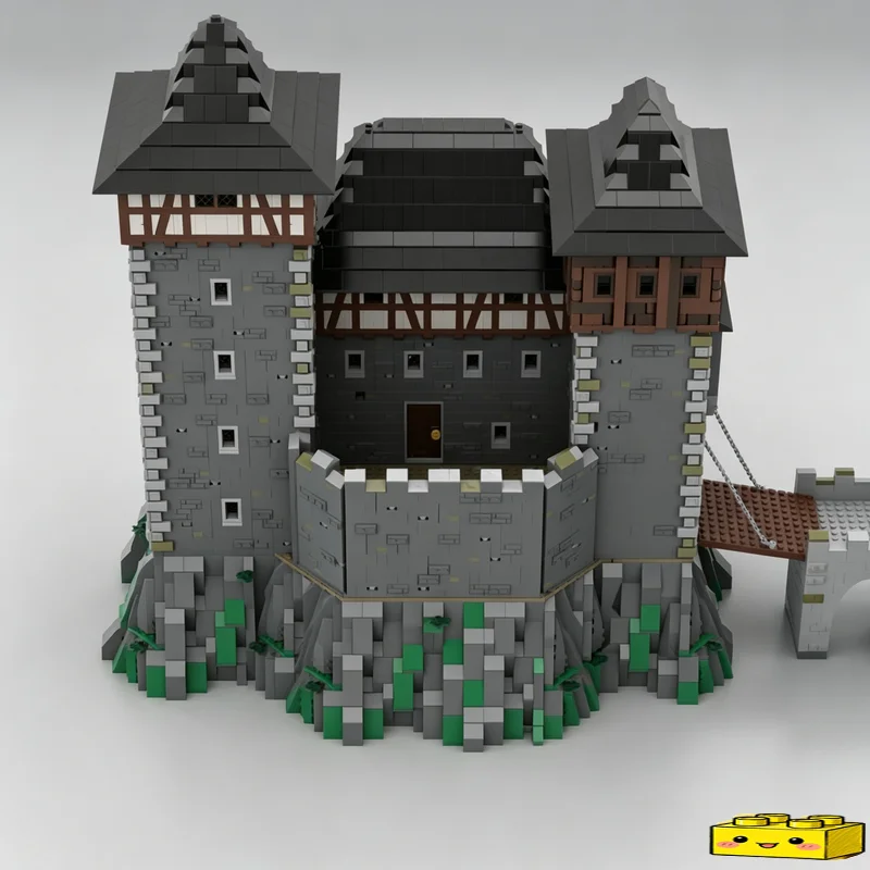12155PCS MOC Medieval Castle Tower Model Custom Puzzle Architecture DIY Assembly Toy Creative Historical Collection Display Gift