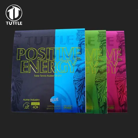 TUTTLE 포지티브 에너지 탁구 고무, 끈적거리지 않는 다채로운 탁구 고무, 고탄성 스폰지