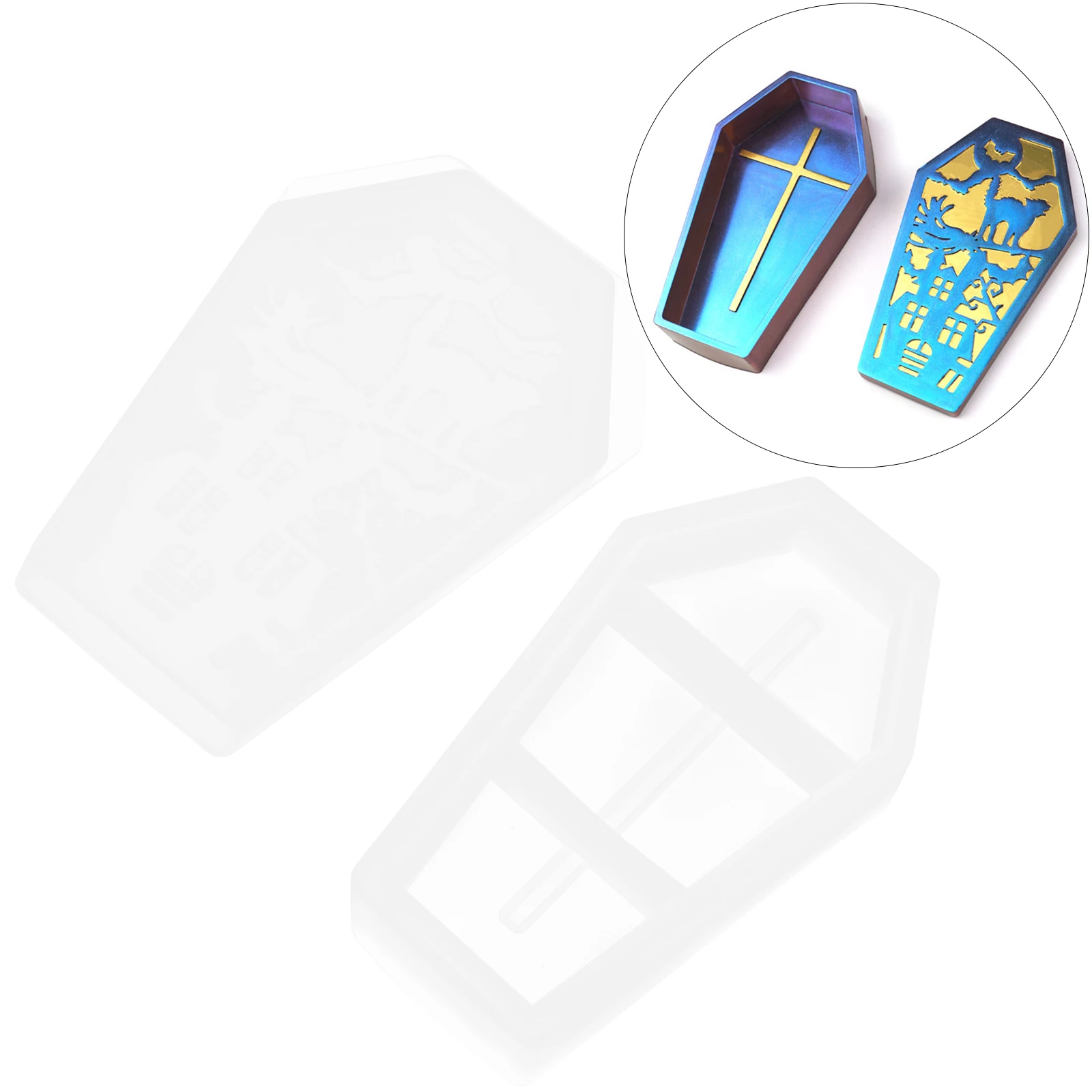 

Crystal Epoxy Mold Storage Holder Making DIY Ornament Mirror Casting Drop Coffin