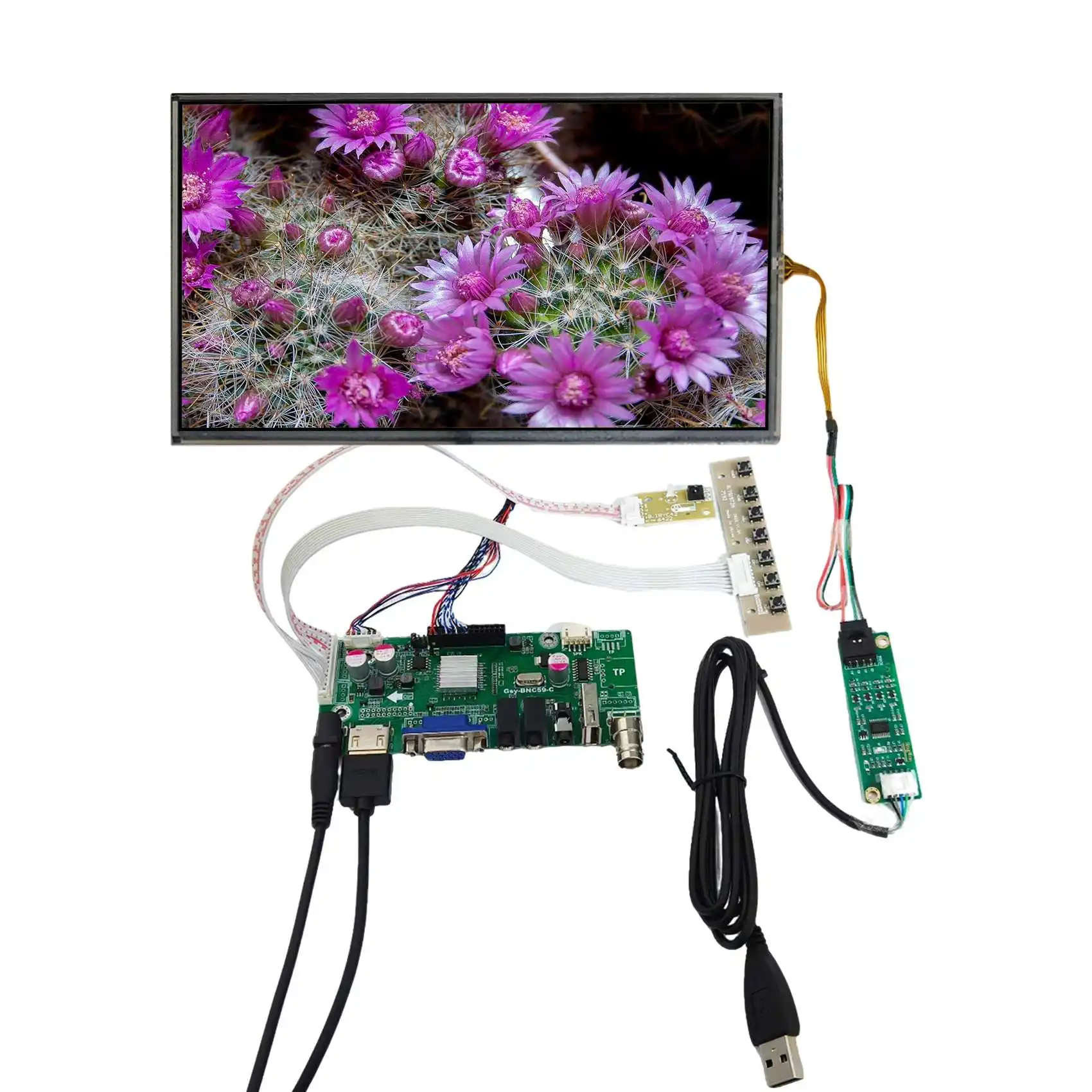 

10.1inch 1280X800 IPS LVDS LCD Resistive Touch Panel with H/D VGA 2AV USB LCD Board