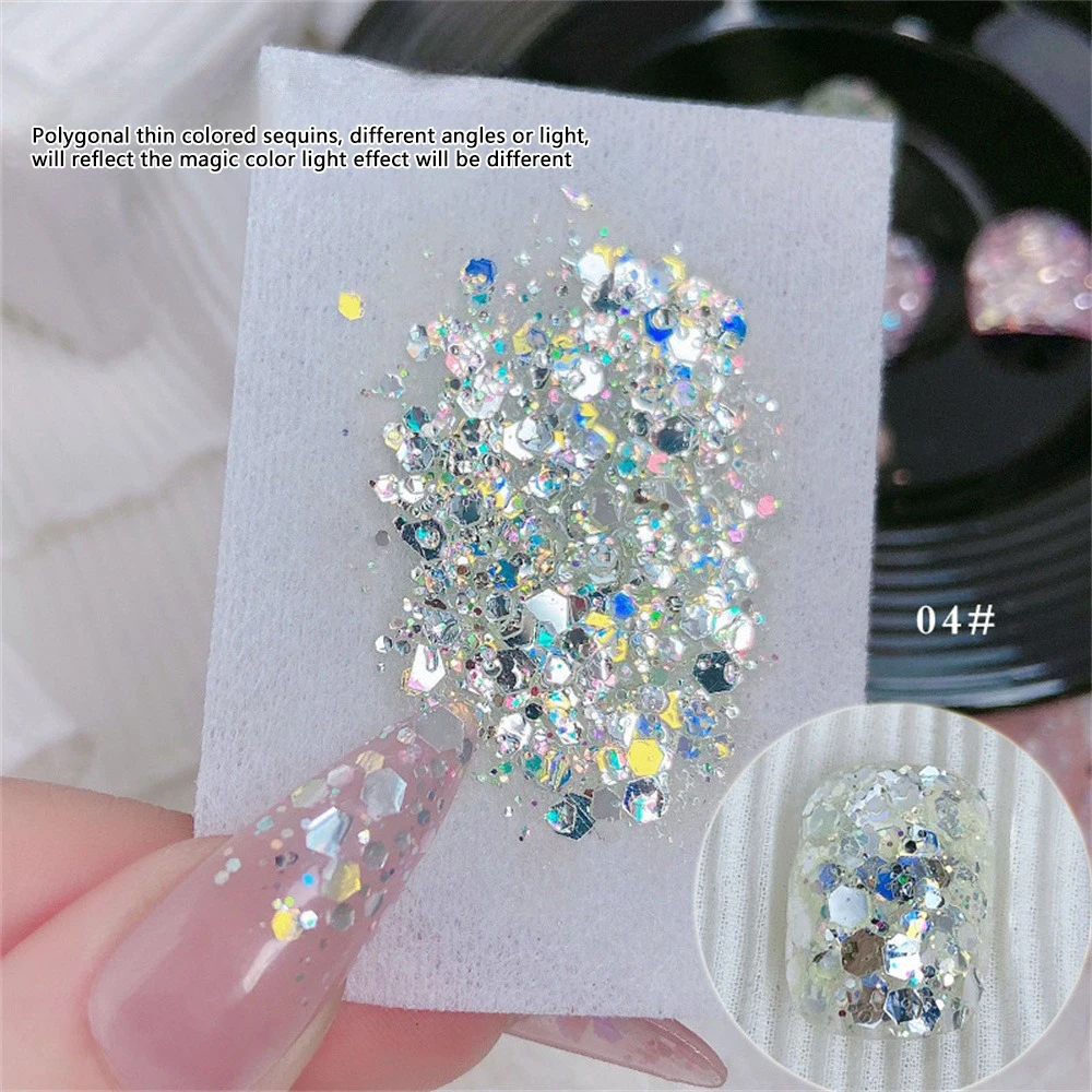 2/3BOXES Candy Color Sequins Health Can Be Unloaded Durable And Scratch Resistant Explosive And Luxurious Style Sequin