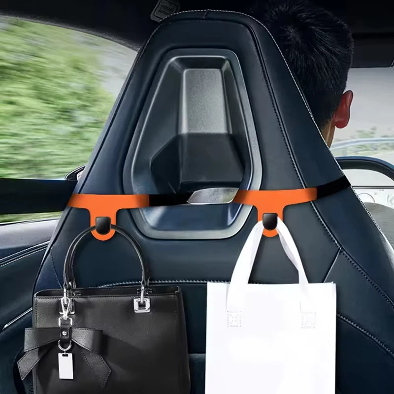 1 PC Car Rear Hook, Integrated Design for Sports Seats, Backseat Hanging Hook, Universal Car Interior Storage Accessory