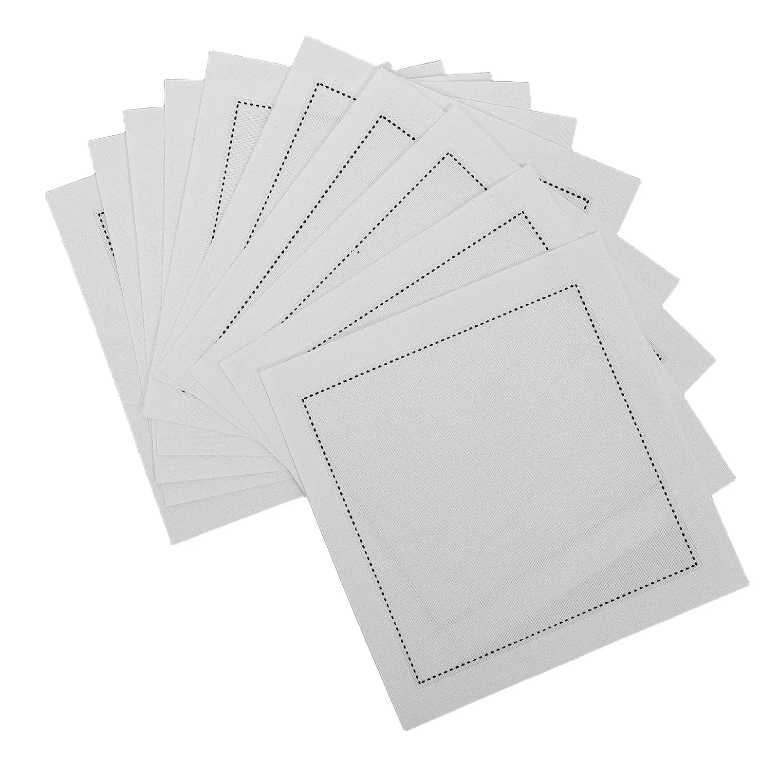 10Pcs Cotton Cocktail Napkins Washable Decorative Serviettes for Dinner 11.5cm Reusable Table Napkins for Kitchen Bar Wedding