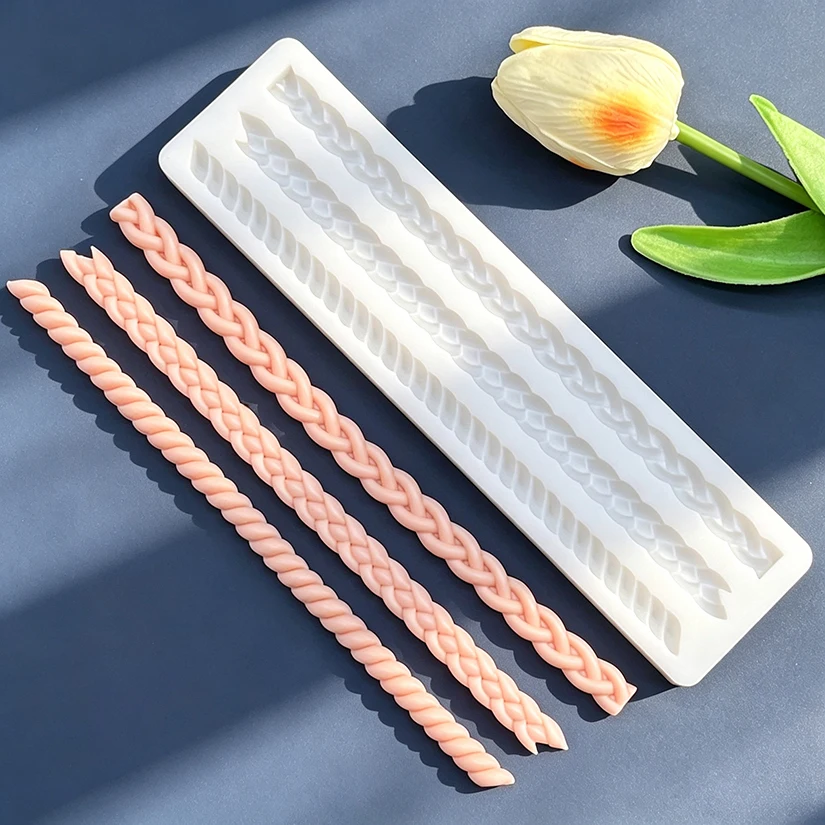 Chain Cable Rope Lace Silicone Sugarcraft Mold Cupcake Baking Mould Fondant Cake Decorating Tools