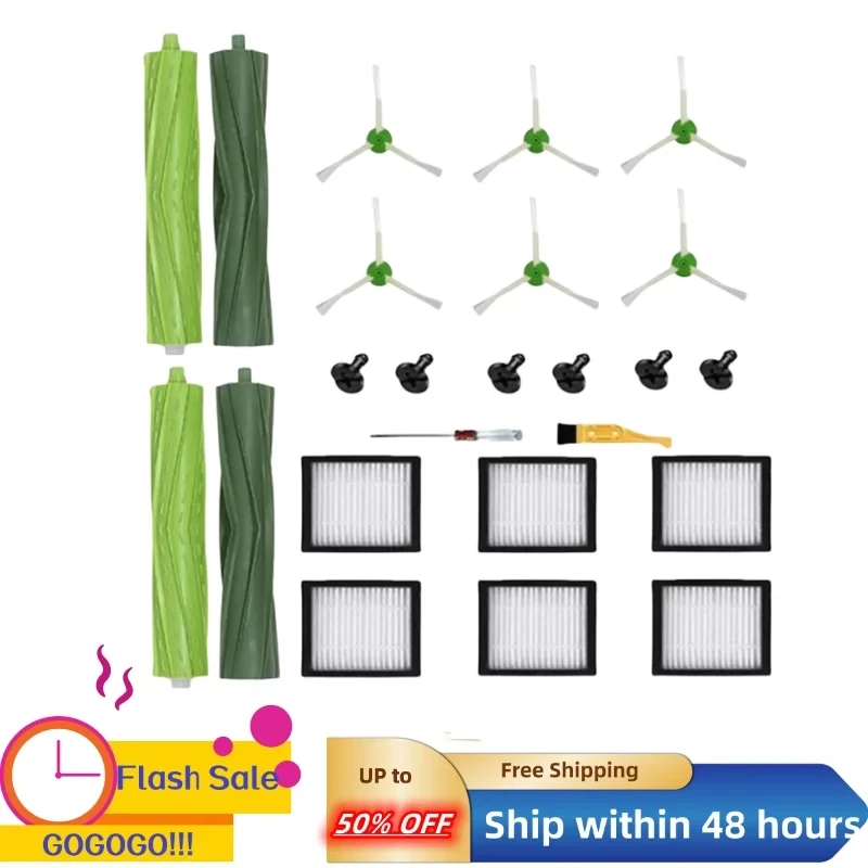 아이로봇 룸바 i7 E5 E6 I 시리즈용 헤파 필터 사이드 브러시 롤, 로봇 진공 청소기 교체 예비 부품 액세서리