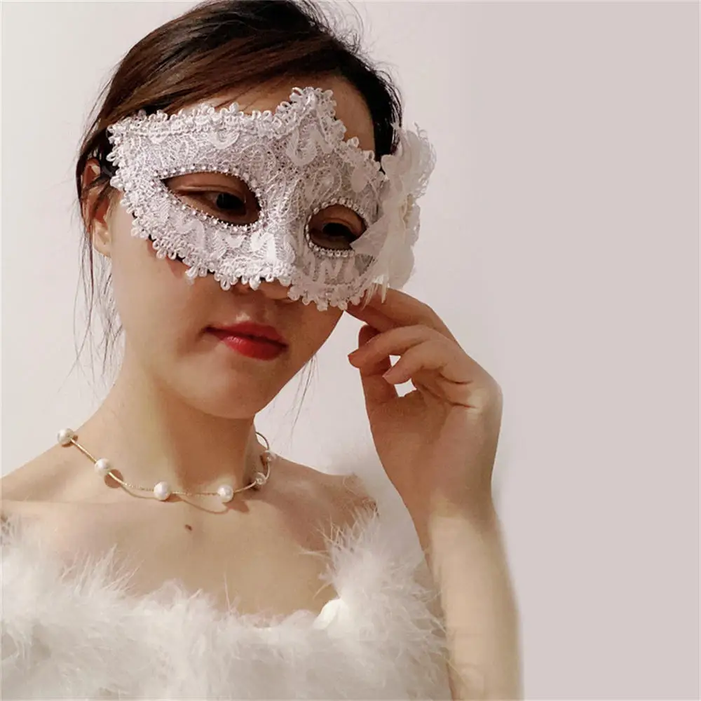 Dance Party Diamond Venetian Mask Venice Feather Flower Wedding Carnival Performance Costume Sex Lady Mask Masquerade