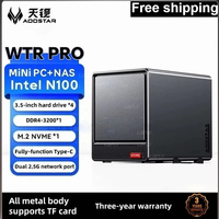 AOOSTAR 2025 WTR PRO Mini PC + Nas Host Intel N150/AMD 5825U Desktop Game Computer DDR4 NVMe 2,5G LAN WiFi6 Support 2.5/3.5 \