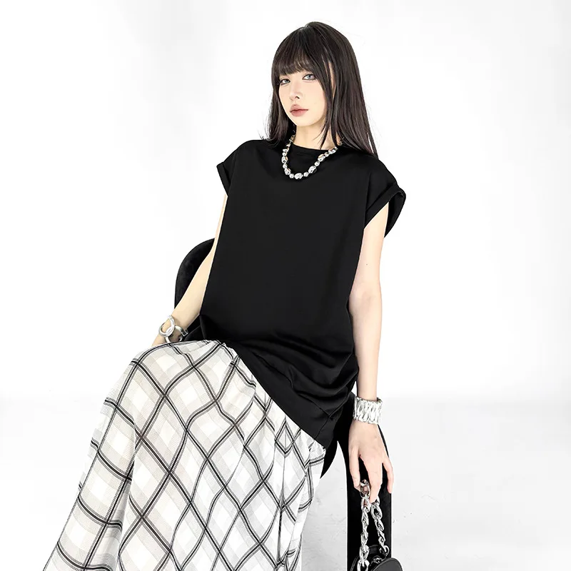 Tannt femmes robe Patchwork asymétrie mode t-shirt robes irrégulière couleur correspondant décontracté été robes amples 2025 nouveau