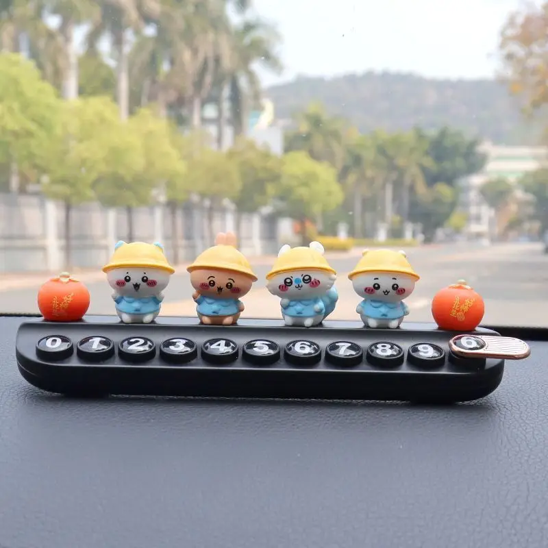 Anime Chiikawa Hachiware Move The Car Phone Plate Cute Usagi Temporary Parking Number Plate Ornaments Vehicle Mounted Jewelry - view 3