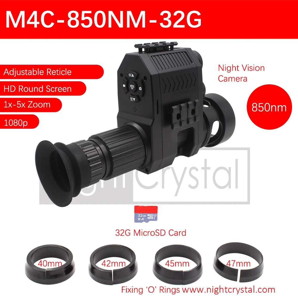 Megaorei NK007 Plus 4B Telescoop Zicht Verrekijker Monoculaire Add-on Jacht Nachtzicht Scope Camera Video 1080p HD 850NM 940NM