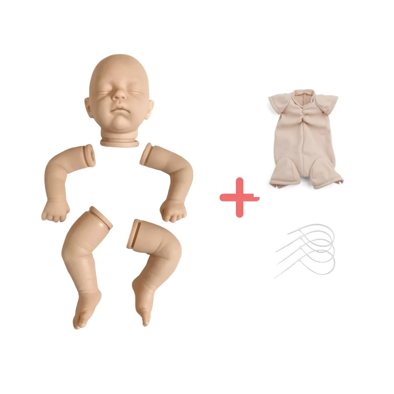 19Inch Unfinished Reborn Baby Doll Kit Jamie Unpainted Doll Parts With Cloth Body Handmade DIY Toy Figure
