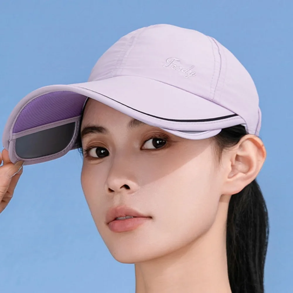 

Ponytail Hat Wide Brim Sunscreen Baseball Hat Quick Dry Sun Protection Retractable Sun Hat Visor Foldable Sunscreen Hat Women
