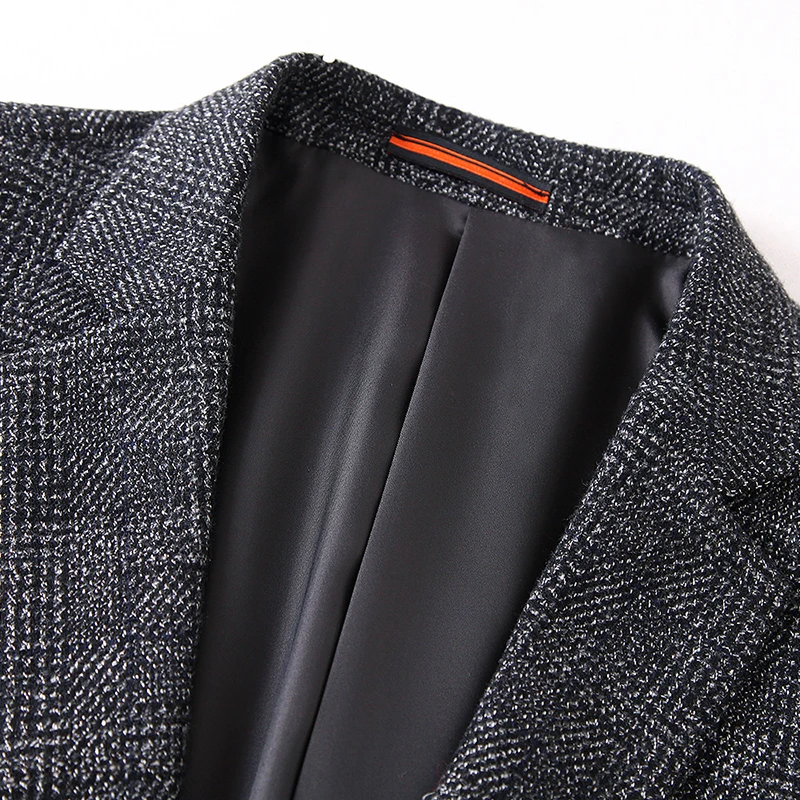 8XL 7XL 6XL 2023 New Fall Winter High End Luxury Brand Wool Blazer Men Woolen Warm Loose Mens Suits Business Male Blazers Jacket